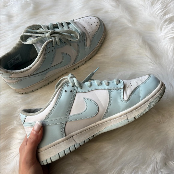 Nike Jordan 1 Low Sky Blue and White Sneakers - Picture 3 of 5